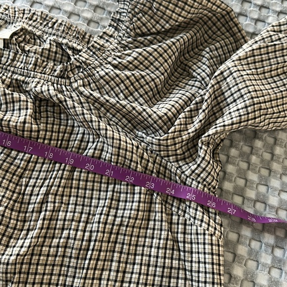 St. John's Bay Black and White Checkered Blouse NWT - Picture 8 of 10